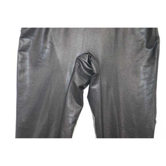 Jane & Bleecker Womens Faux Leather Leggings X-Large Black Nylon & Elastane - Picture 4 of 8